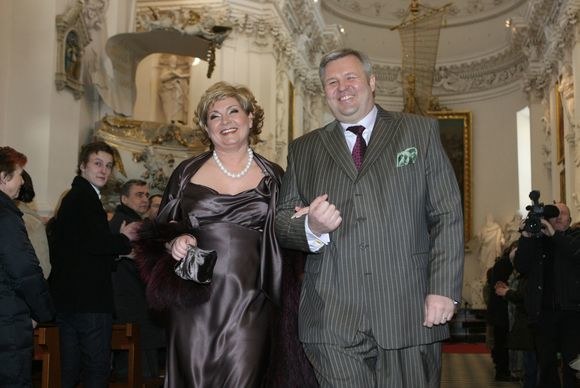Gintautas Vyšniauskas ir Edita Mildažytė savo bažnytinės santuokos dieną, 2009 m. vasario 28 d. / Irmanto Gelūno / 15min nuotr.