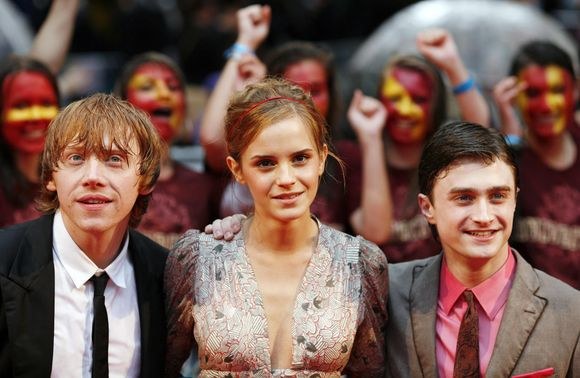 Rupertas Grintas, Emma Watson, Danielis Radcliffe`as / „Scanpix“ nuotr.