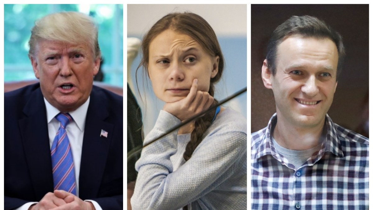Donaldas Trumpas, Greta Thunberg, Aleksejus Navalnas / SCANPIX nuotr.