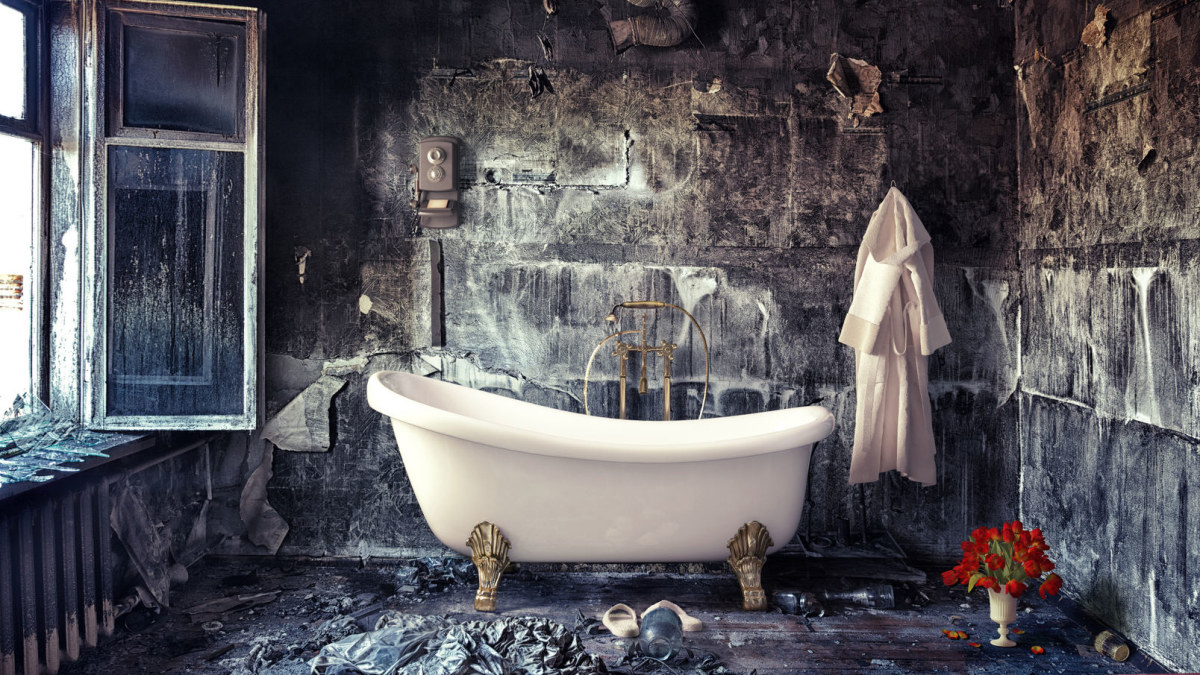Niūrus vonios kambarys / Shutterstock nuotr.