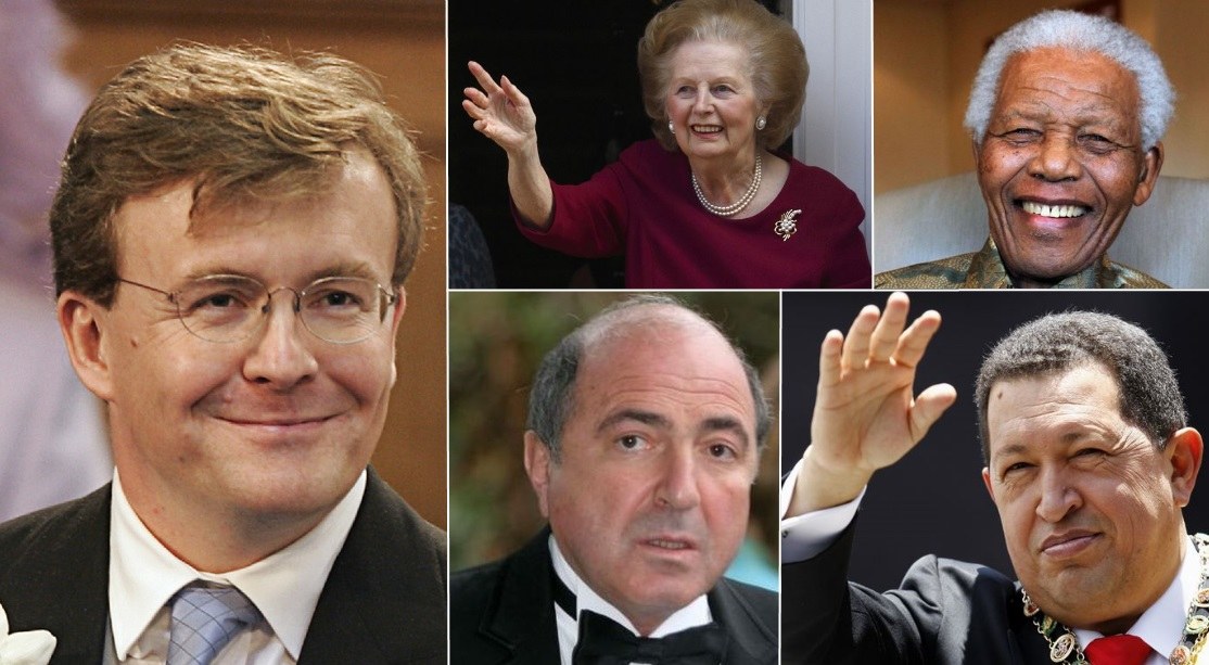 2013 metais mirę garsūs žmonės: Johanas Friso, Margaret Thatcher, Nelsonas Mandela, Borisas Berezovskis, Hugo Chavezas  / 15min.lt koliažas