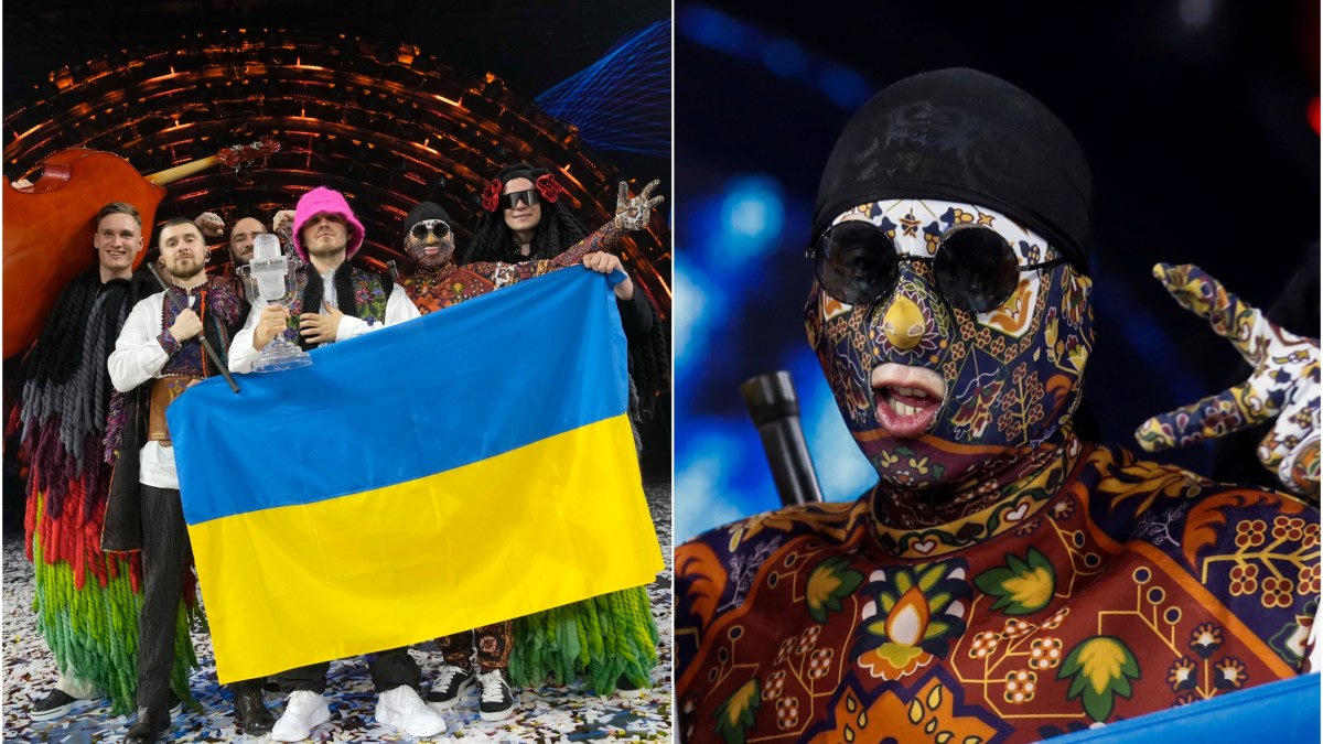 2022-ųjų „Eurovizijos“ nugalėtojai ukrainiečiai „Kalush Orchestra“ / Scanpix nuotr.


