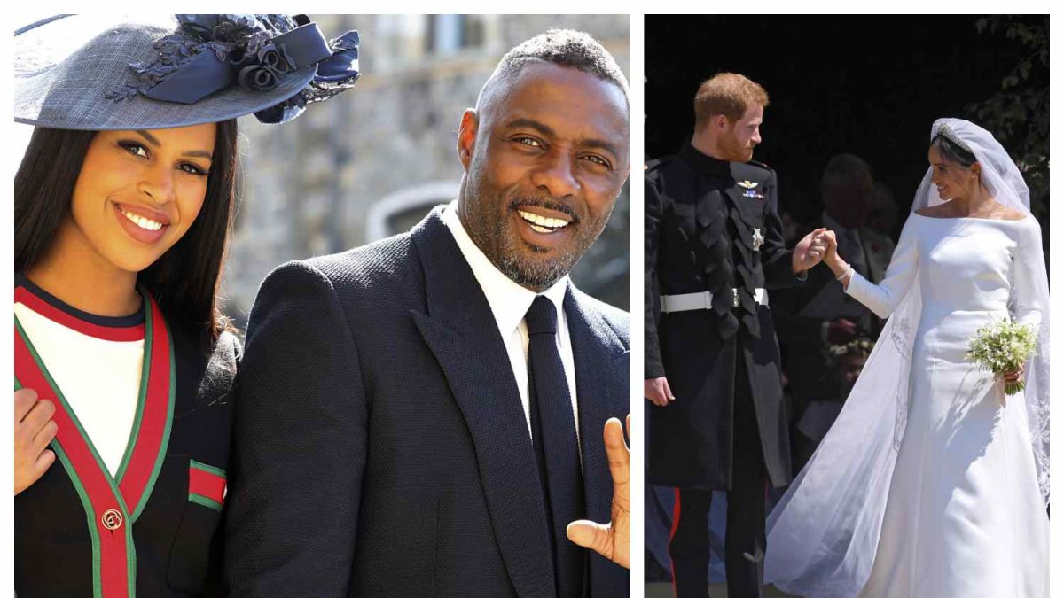 Idris Elba su sužadėtine ir Meghan Markle bei princas Harry / „Scanpix“ nuotr.