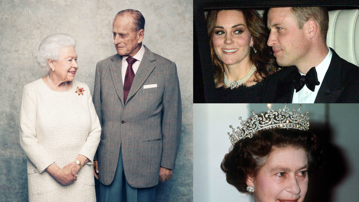 Karalienės Elizabeth II ir princo Philipo vestuvių metinėms Catherine pasiskolino monarchės papuošalą / Scanpix ir ViDA Press nuotr./Žmonės.lt montažas