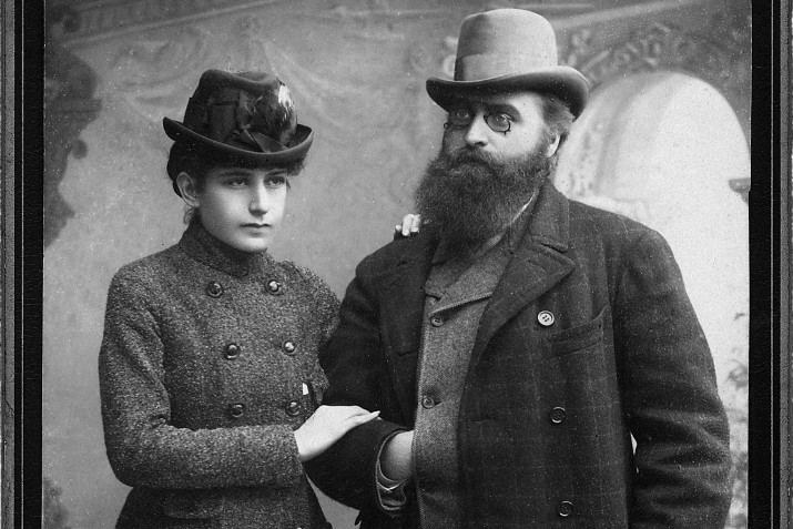 Jonas Basanavičius su žmona Gabriela Eleonora Mohl (Vidne, apie 1885 m.) / Lietuvių literatūros ir tautosakos instituto nuotr  apie 1885 m (Large)