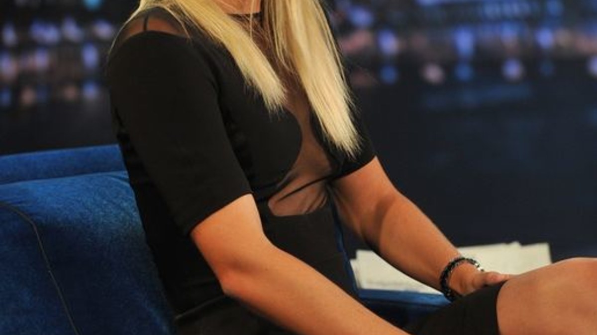 Marija Šarapova televizijos laidoje / „Scanpix“ nuotr.