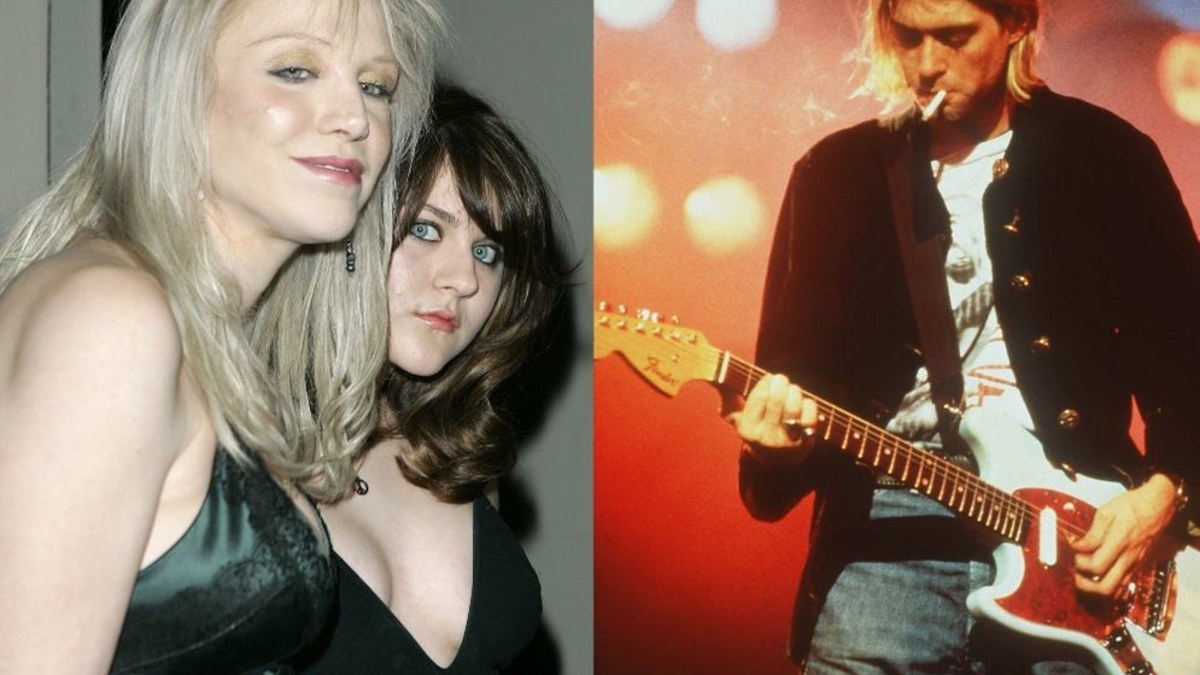 Courtney Love, Frances Bean Cobain (centre) ir Kurtas Cobainas / „Scanpix“ nuotr.
