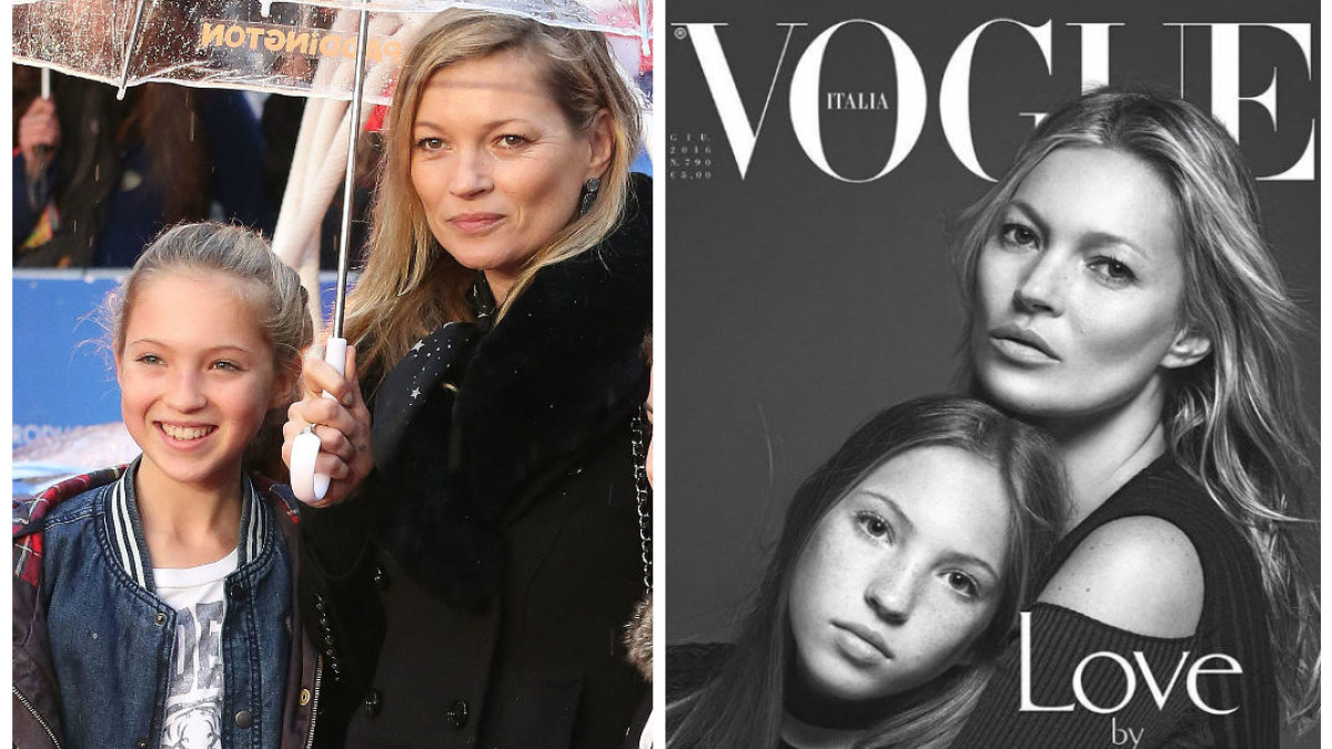 Kate Moss su dukra Lila Grace / „Vida Press“ ir „Vogue“/Mario Sorrenti nuotr.