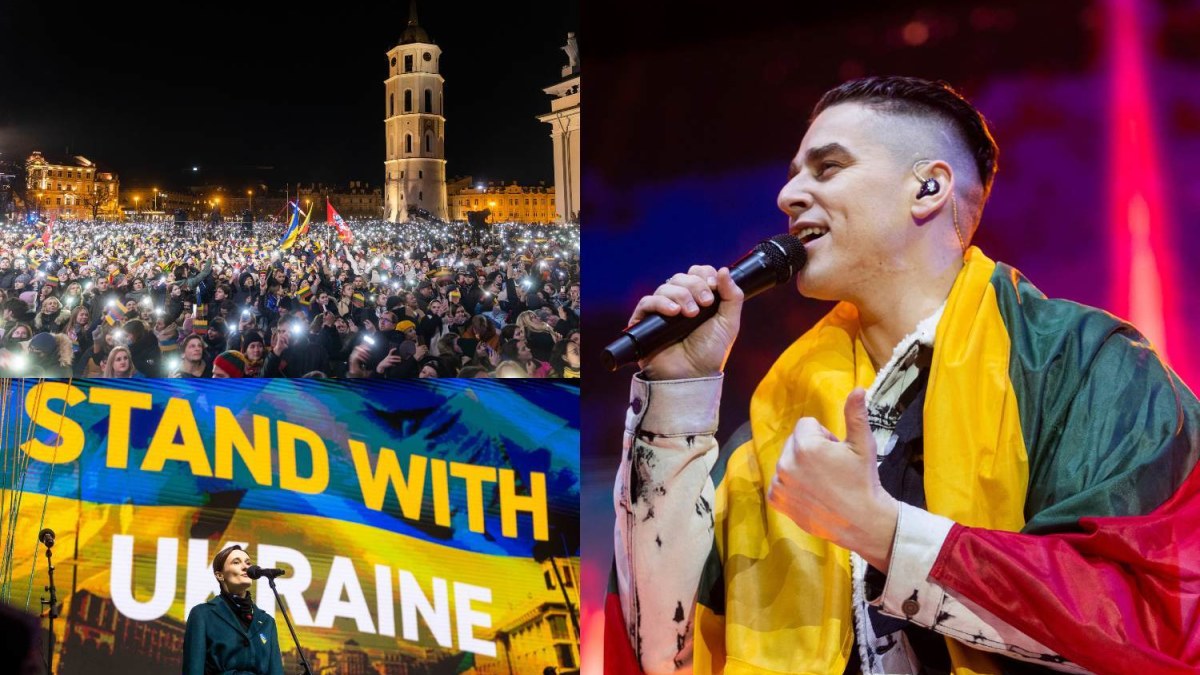 Vienybės ir solidarumo su Ukraina akcija „Laisvė šviečia“ / Irmanto Gelūno nuotr.