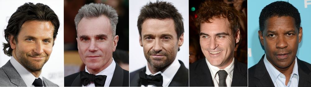 Bradley Cooperis, Danielis Day-Lewisas, Hugh Jackmanas, Joaquinas Phoenixas, Denzelis Washingtonas / „Scanpix“ nuotr.