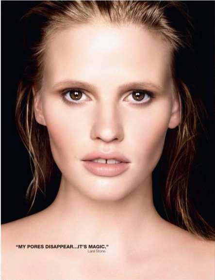 Modelis Lara Stone / Reklaminis „L'Oréal Paris“ veidas 