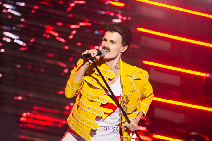 Aleksandros Metalnikovos persikūnijimas į grupės „Queen“ vokalistą Freddie Mercury / BTV nuotrauka 