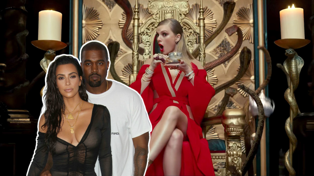 Kim Kardashian ir Kanye Westo konfliktas su Taylor Swift pakilo į naują lygį / ViDA Press nuotr./Žmonės.lt montažas