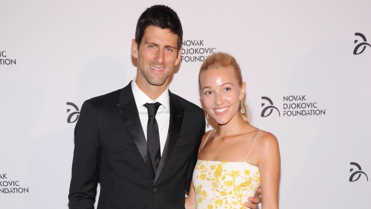 Novakas Džokovičius ir Jelena Ristic / AFP/„Scanpix“ nuotr.