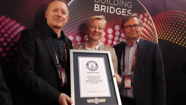 60-asis „Eurovizijos“ dainų konkursas įtrauktas į „Guinnesso“ rekordų knygą / LRT nuotr.
