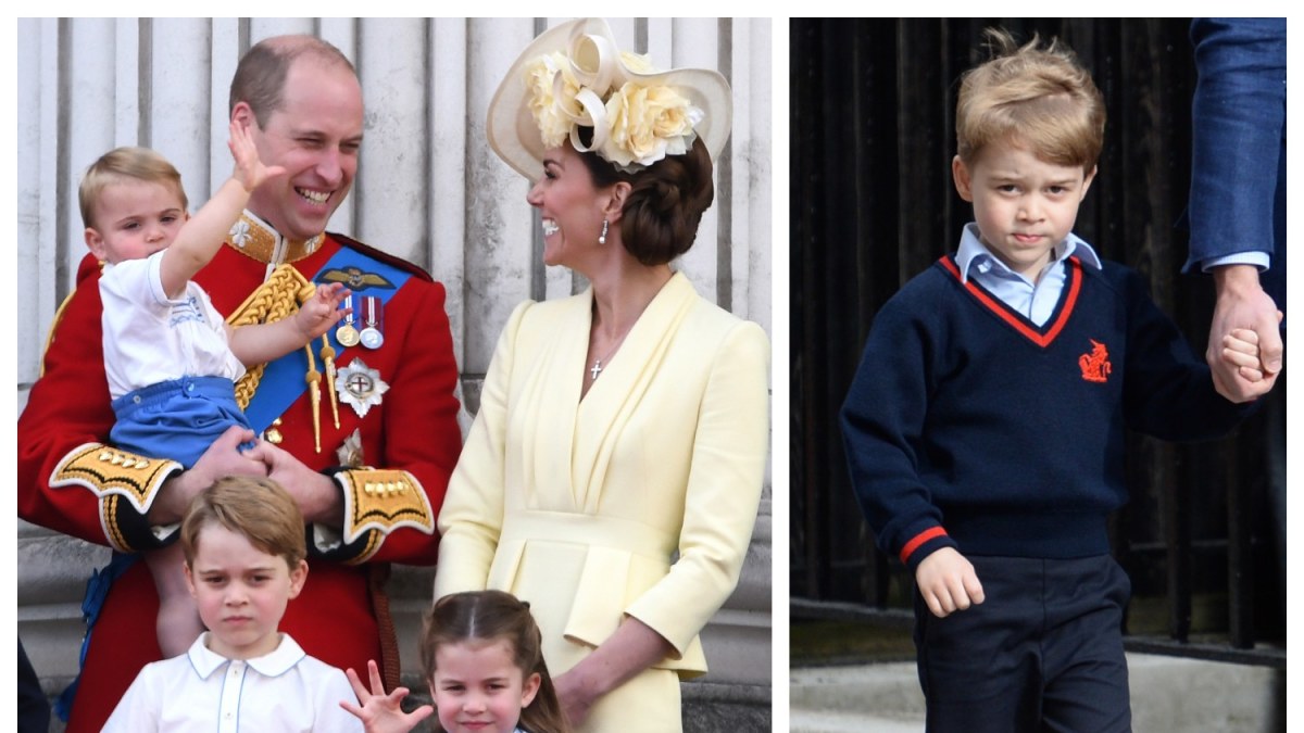 Catherine Middleton ir princas Williamas su vaikais: Louisu, Charlotte ir George'u/„Scanpix“ nuotr.