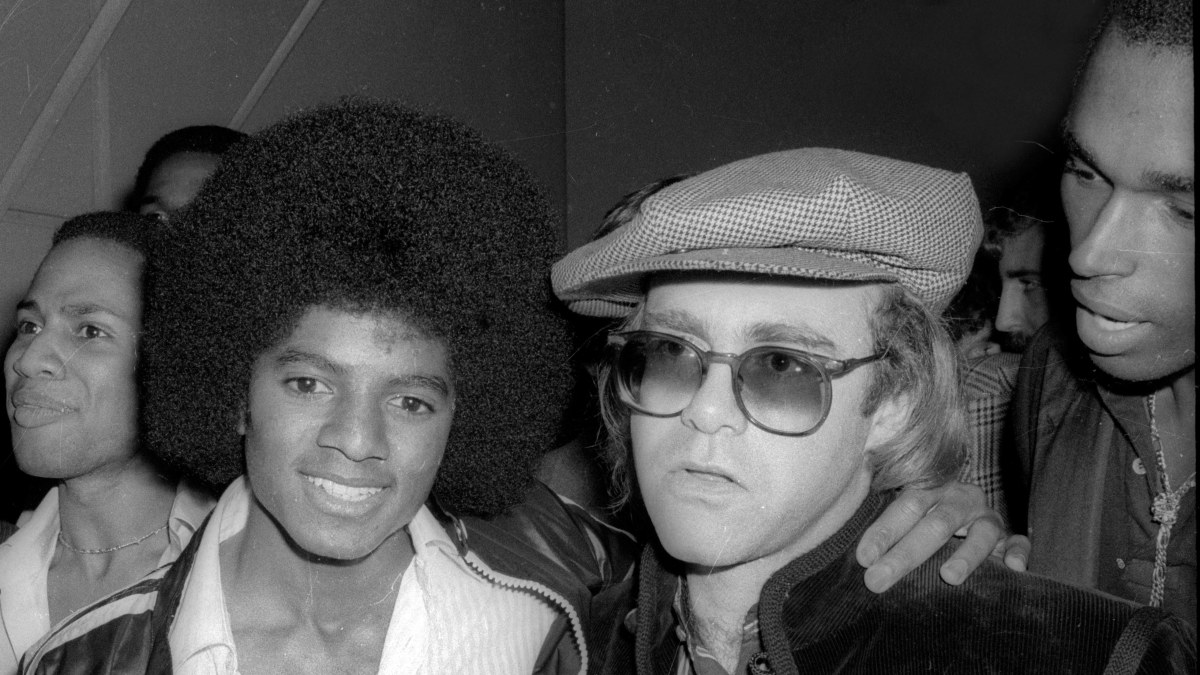 Michaelas Jacksonas ir Eltonas Johnas (1978 m.)/ Vida Press nuotr.