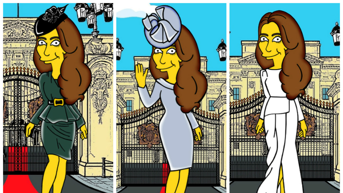 Kembridžo hercogienė Catherine perkelta į „Simpsonų“ pasaulį / AOP nuotr.