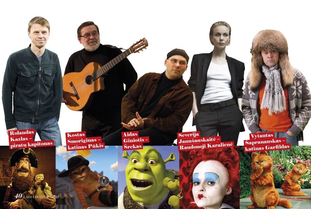 Aktoriai lietuviškai įgarsinę įvairius personažus animaciniuose filmuose  / „Laimos“ archyvo nuotr.