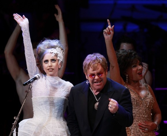 Lady Gaga ir Eltonas Johnas / „Reuters“/„Scanpix“ nuotr.