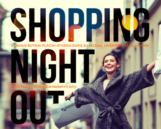 Mados ir apsipirkimų šventė „Shopping night out“ / Plakatas
