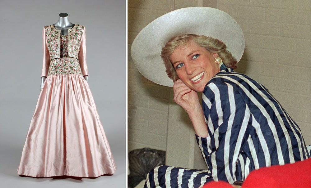 Princesė Diana ir jos aukcione parduodama suknelė / „Scanpix“ nuotr.