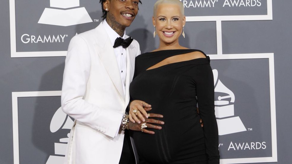 Amber Rose ir Wiz Khalifa „Grammy“ apdovanojimuose / „Reuters“/„Scanpix“ nuotr.