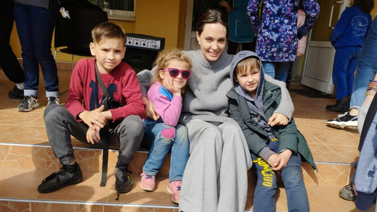 Angelina Jolie Ukrainoje / Scanpix nuotrauka