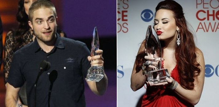 Robertas Pattinsonas ir Demi Lovato „People's Choice“ apdovanojimų ceremonijoje / „Reuters“/„Scanpix“ nuotr.