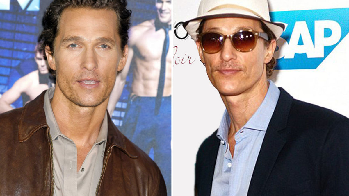 Aktorius Matthew McConaughey – anksčiau ir dabar / „Scanpix“ nuotr.