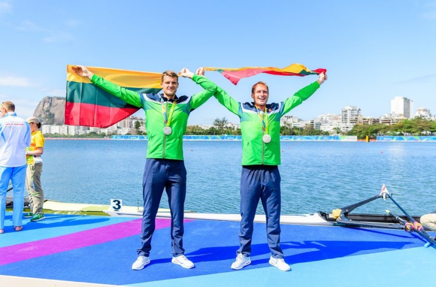 Saulius Ritteris ir Mindaugas Griškonis (dešinėje) 2016 m. Rio de Žaneire iškovojo olimpinius sidabro medalius / V.Dranginio nuotr.