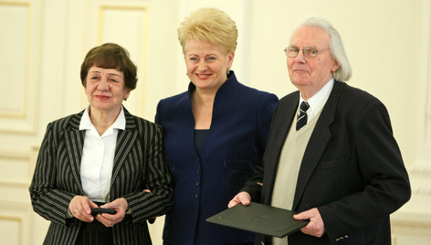 Dalia Lidija Mataitienė, Dalia Grybauskaitė ir Povilas Mataits / A.Ufarto nuotr.