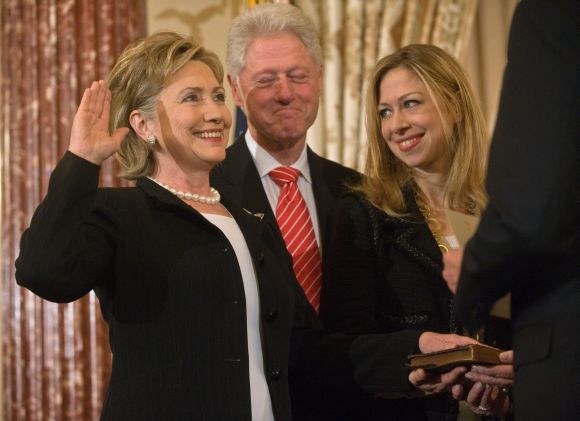 Clintonų šeima / AFP/„Scanpix“ nuotr.