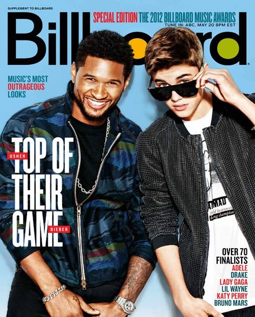 Usheris ir Justinas Bieberis / Žurnalo „Billboard“ viršelis