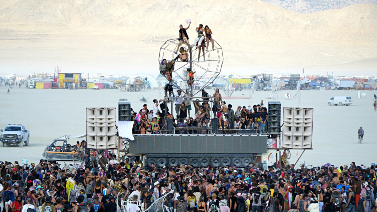 Festivalio „Burning Man“ akimirka / „Scanpix“ nuotr.