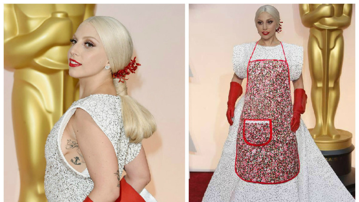 Lady Gagos įvaizdis „Oskaruose“ kaip mat sulaukė parodijų internete / „Scanpix“ nuotr.