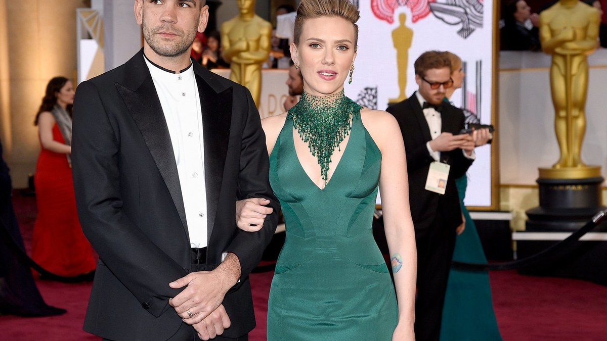 Scarlett Johansson ir Romainas Dauriacas / AFP/„Scanpix“ nuotr.