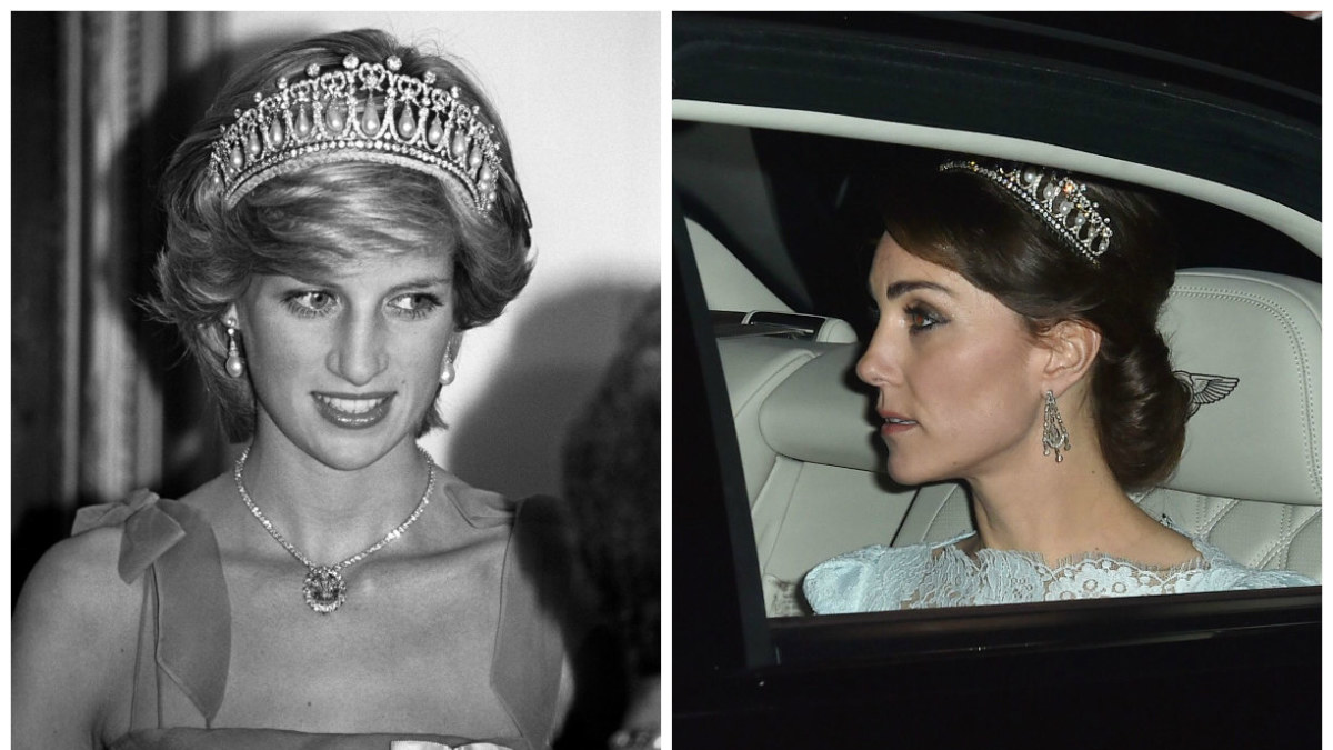 Princesė Diana ir Kembridžo hercogienė Catherine su ta pačia diadema / „Vida Press“ ir „Scanpix“ nuotr.
