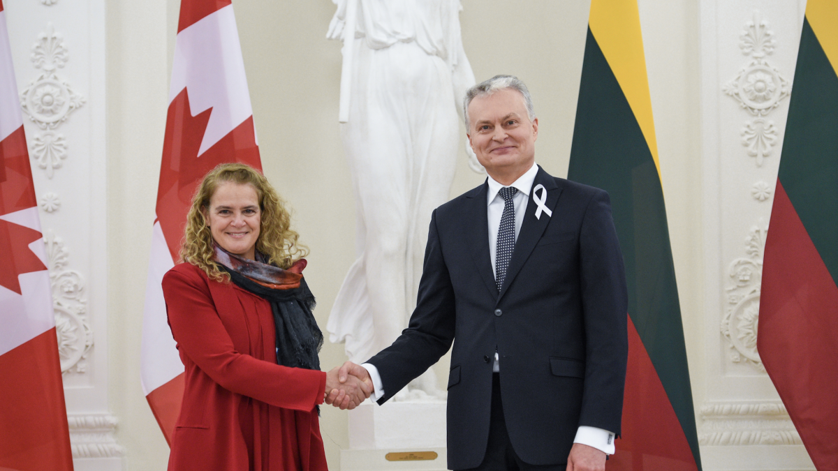 Prezidentas susitiko su Kanados generaline gubernatore Julie Payette/LR Prezidento kanceliarijos/Roberto Dačkaus nuotr.