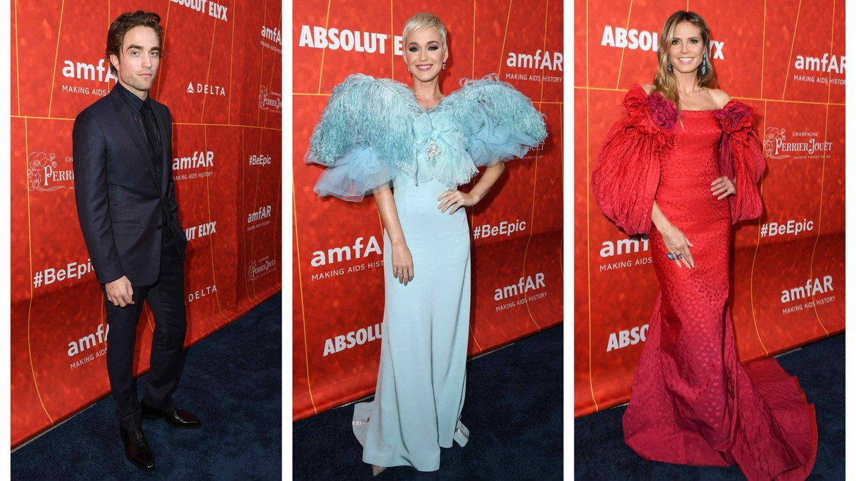 Labdaringo vakaro „amfAR Gala“ svečiai: Robertas Pattinsonas, Katy Perry ir Heidi Klum / „Scanpix“ nuotr.