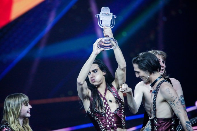 „Eurovizijos“ nugalėtoja Italijos grupė „Måneskin“ / Andreso Puttingo EBU nuotr.