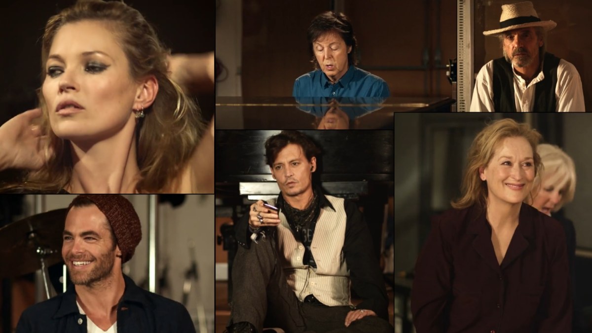 Paulo McCartney vaizdo klipe nusifilmavo ryškiausios žvaigždės: Kate Moss, Johnny Deppas, Chrisas Pine'as, Jeremy Ironsas ir Meryl Streep / Kadras iš „YouTube“