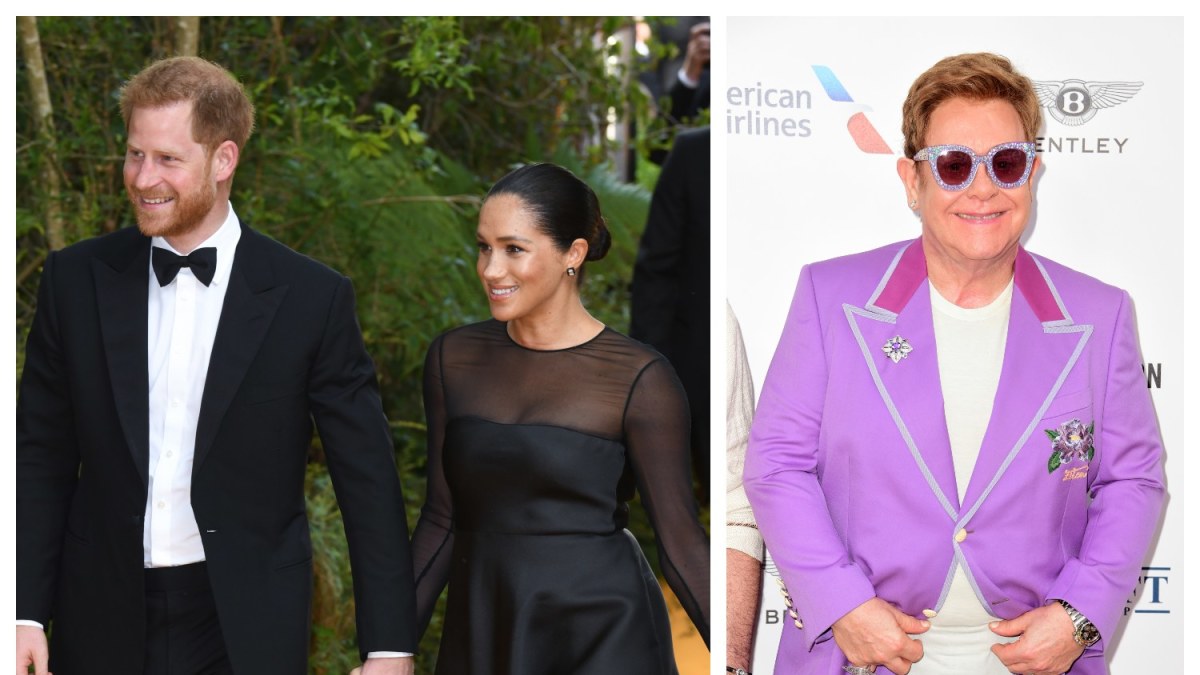 Princas Harry su Meghan Markle ir Eltonas Johnas / „Scanpix“ nuotr.