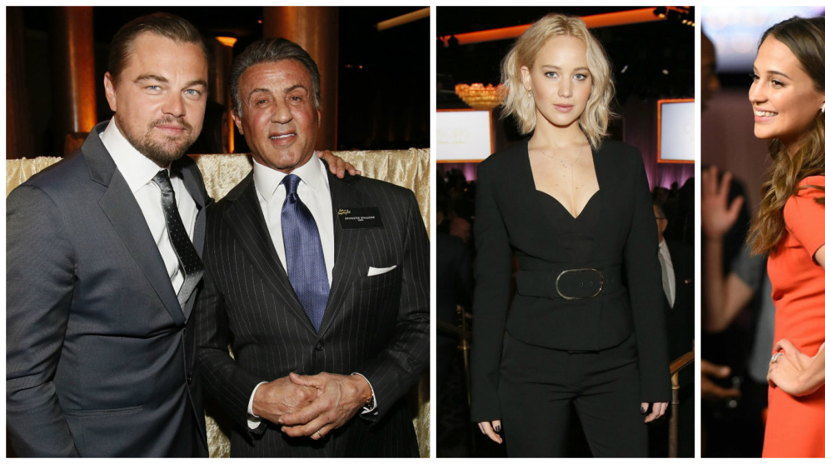 Leonardo DiCaprio ir Sylvesteris Stallone, Jennifer Lawrence ir Alicia Vikander / „Scanpix“ nuotr.