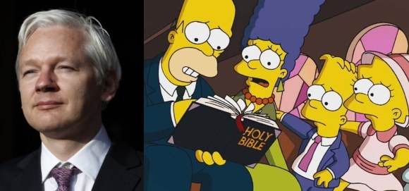 „WikiLeaks“ įkūrėjas Julianas Assange'as pasirodys 500-ojoje „Simpsonų“ serijoje  / „Scanpix“ nuotr.