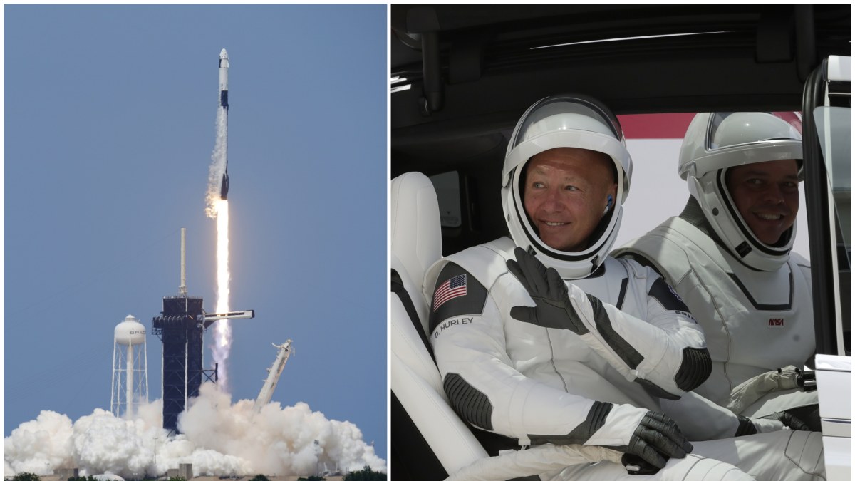Į Tarptautinę kosminę stotį išskrido du NASA astronautai – Bobas Behnkenas ir Dougas Hurley / SCANPIX nuotr.
