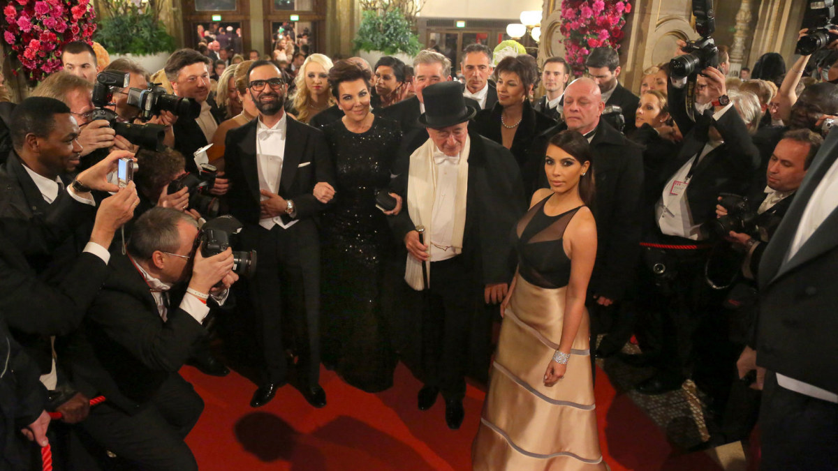 Kim Kardashian ir Richardas Lugneris Vienos pokylyje / AOP nuotr.