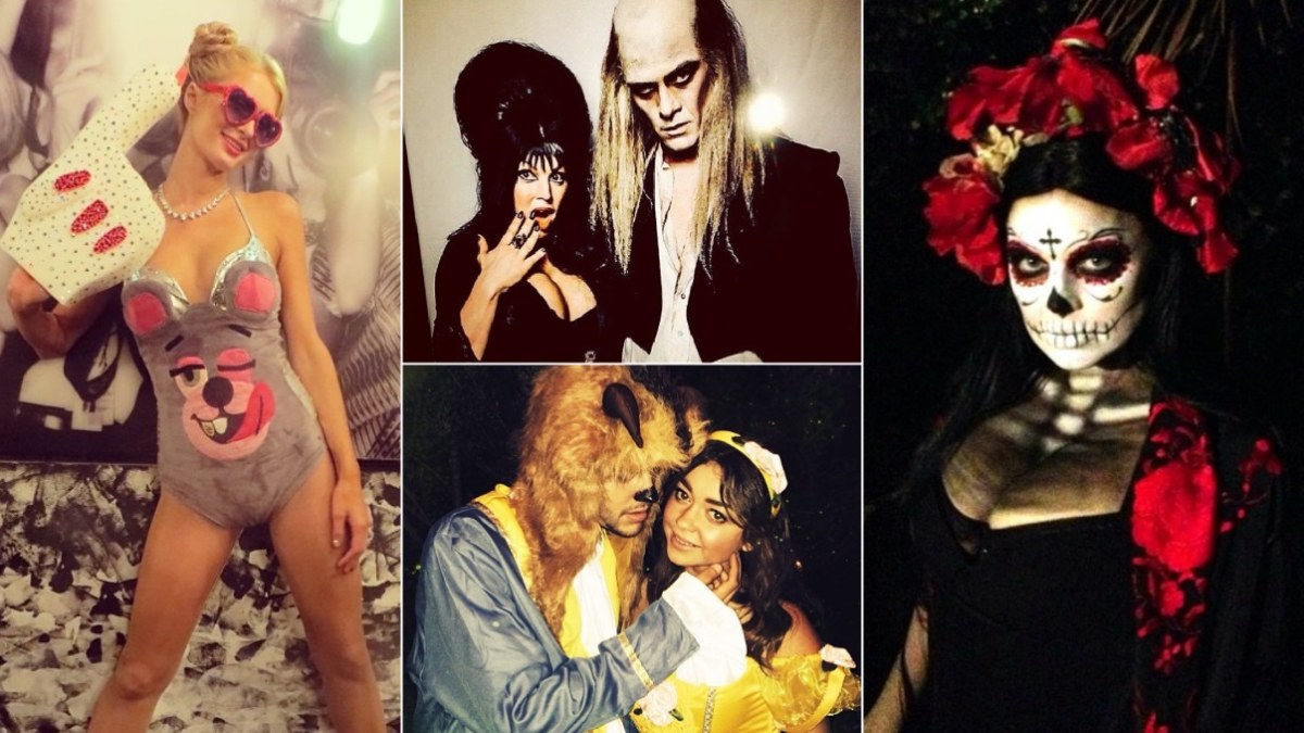 Paris Hilton, Sarah Hyland su Mattu Prokopu bei Fergie su Joshu Duhameliu per Heloviną / „Instagram“ nuotr.