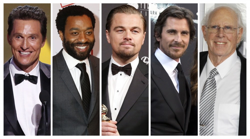 Matthew McConaughey, Chiwetelas Ejioforas, Leonardo DiCaprio, Christianas Bale'as ir Bruce'as Dernas / „Reuters“/„Scanpix“ nuotr.