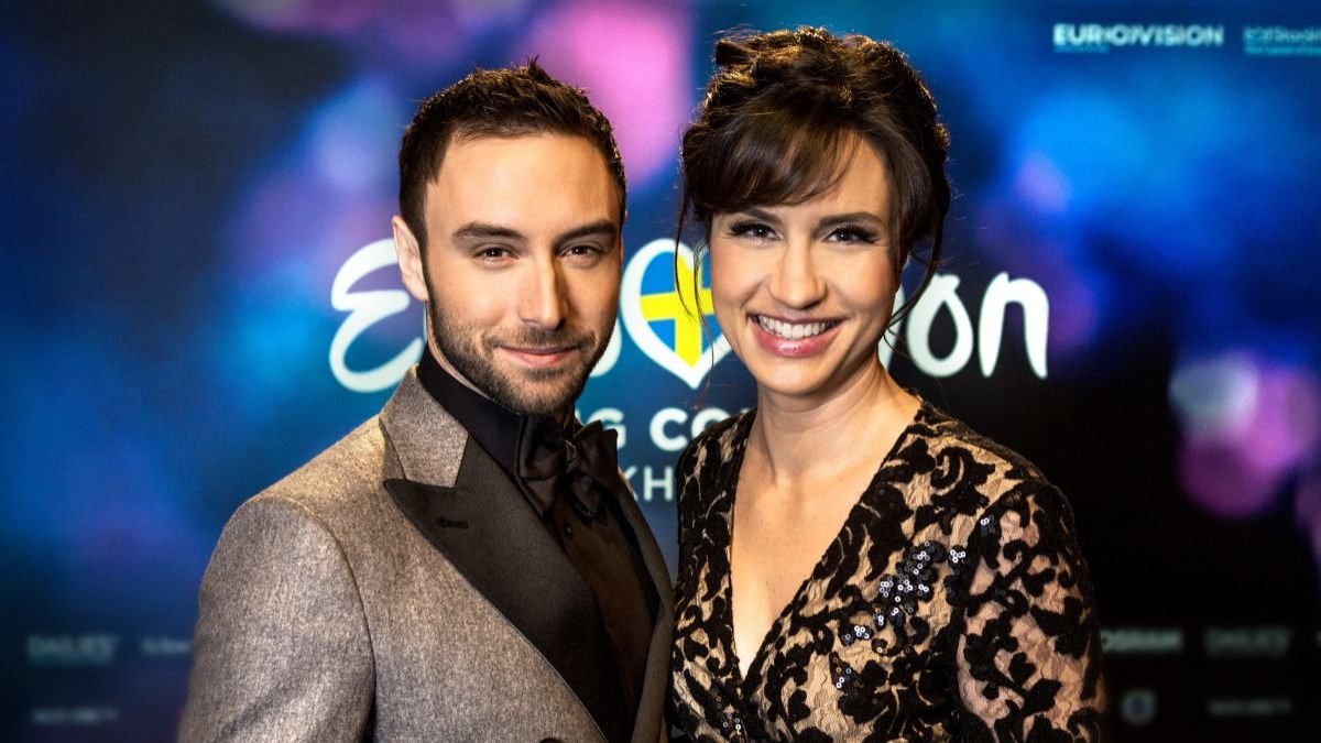 Mansas Zelmerlowas ir Petra Mede / Eurovision.tv nuotr.